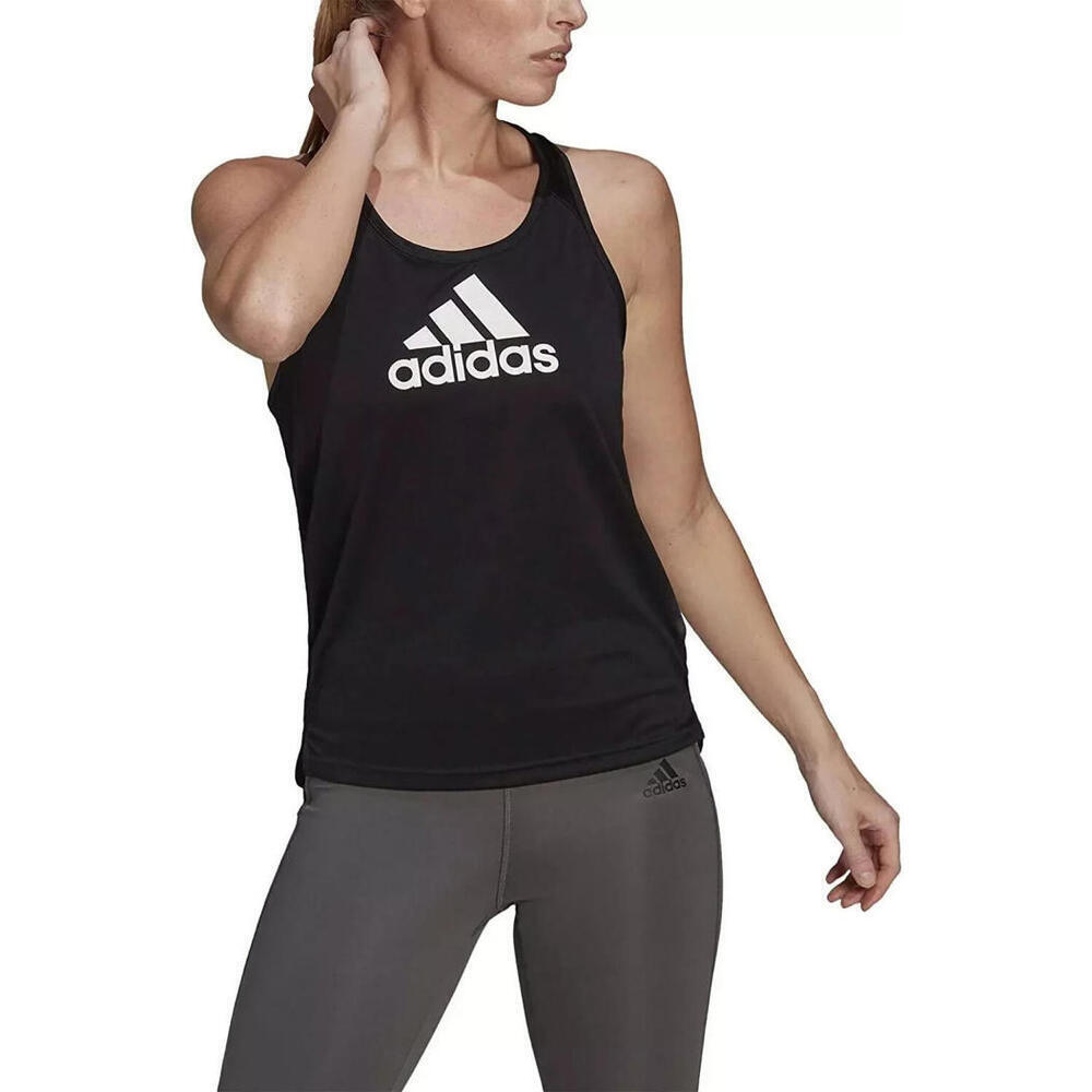 adidas 278035 AEROREADY 2 Move Logo Sport Tank Top, Black/White, sz. L - Picture 3 of 4